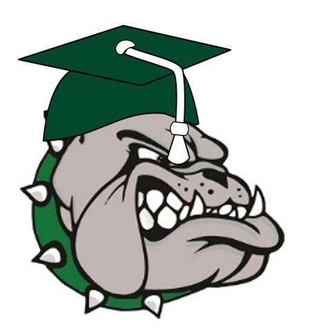 Bulldog with Graduation Cap