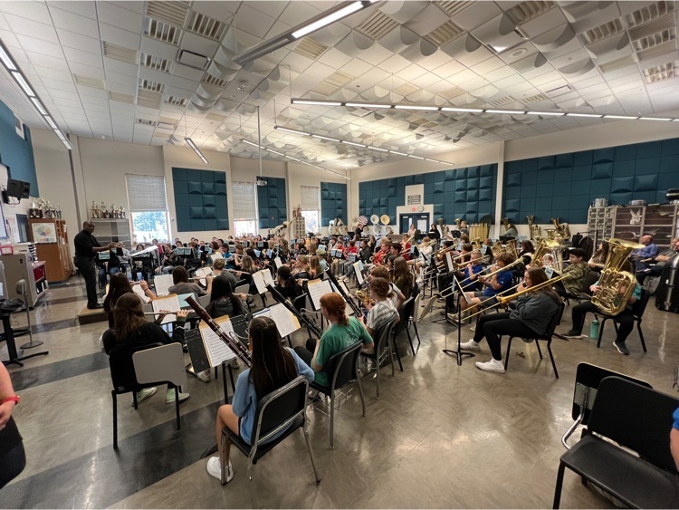 Junior High Area All-State Concert Band in rehearsal in Akron, NY on Friday, 11/4