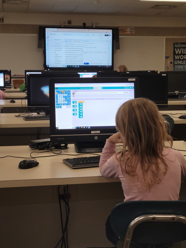 Girl using computer